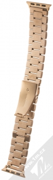 1Mcz Kovový řemínek pro Apple Watch 38mm, Watch 40mm, Watch 41mm růžově zlatá (rose gold) zezadu