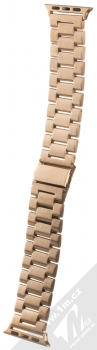 1Mcz Kovový řemínek pro Apple Watch 38mm, Watch 40mm, Watch 41mm růžově zlatá (rose gold)
