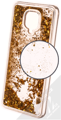 1Mcz Liquid Diamond Sparkle ochranný kryt s přesýpacím efektem třpytek pro Xiaomi Redmi Note 9 Pro, Redmi Note 9 Pro Max, Redmi Note 9S zlatá (gold)