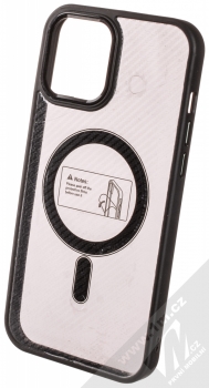 1Mcz MagCarbon ochranný kryt s MagSafe pro Apple iPhone 12 Pro Max černá (black)