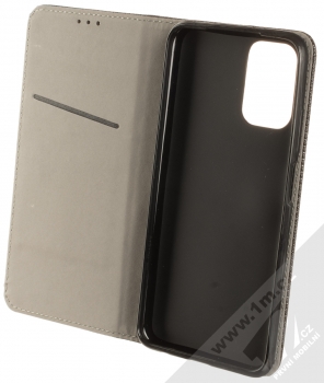 1Mcz Magnet Book Color flipové pouzdro pro Xiaomi Redmi Note 10, Redmi Note 10S černá (black) otevřené