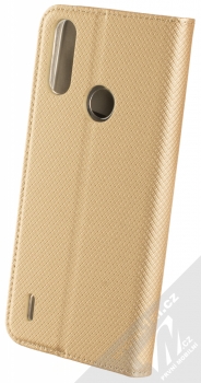 1Mcz Magnet Book flipové pouzdro pro Motorola Moto E7 Power zlatá (gold) zezadu