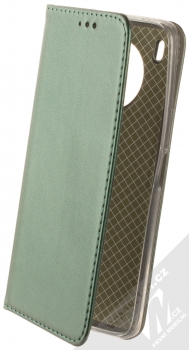 1Mcz Magnetic Book flipové pouzdro pro Huawei Nova 8i, Honor 50 Lite tmavě zelená (dark green)