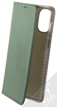 1Mcz Magnetic Book flipové pouzdro pro Motorola Moto E32, Moto E32s, Moto G22 4G tmavě zelená (dark green)