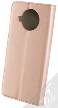 1Mcz Magnetic Book flipové pouzdro pro Xiaomi Mi 10T Lite 5G růžově zlatá (rose gold) zezadu