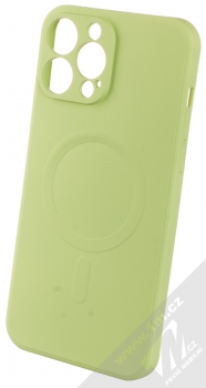 1Mcz MagSilicone TPU ochranný kryt s MagSafe pro Apple iPhone 13 Pro Max světle zelená (light green)