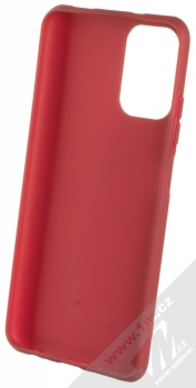 1Mcz Matt TPU ochranný silikonový kryt pro Xiaomi Redmi Note 10, Redmi Note 10S tmavě červená (dark red) zepředu
