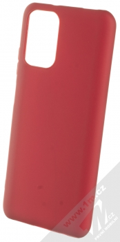 1Mcz Matt TPU ochranný silikonový kryt pro Xiaomi Redmi Note 10, Redmi Note 10S tmavě červená (dark red)