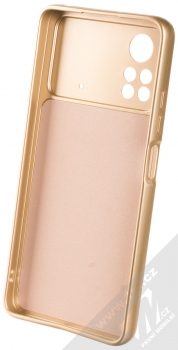 1Mcz Metallic TPU ochranný kryt pro Xiaomi Poco X4 Pro 5G zlatá (gold) zepředu