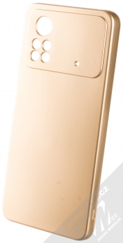 1Mcz Metallic TPU ochranný kryt pro Xiaomi Poco X4 Pro 5G zlatá (gold)
