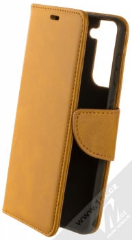 1Mcz Porter Book flipové pouzdro pro Samsung Galaxy S21 okrově hnědá (ochre brown)