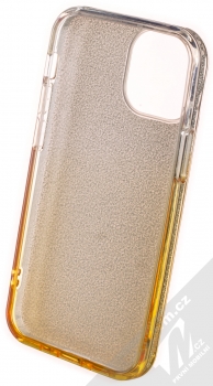 1Mcz Shining Duo TPU třpytivý ochranný kryt pro Apple iPhone 13 mini stříbrná zlatá (silver gold) zepředu