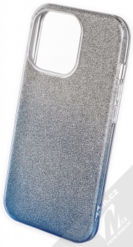 1Mcz Shining Duo TPU třpytivý ochranný kryt pro Apple iPhone 13 Pro stříbrná modrá (silver blue)