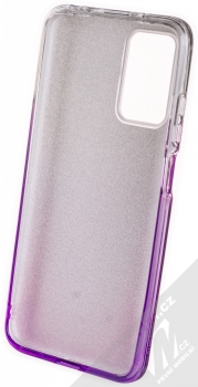 1Mcz Shining Duo TPU třpytivý ochranný kryt pro Xiaomi Redmi 10 stříbrná fialová (silver violet) zepředu