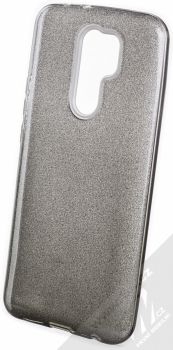 1Mcz Shining Duo TPU třpytivý ochranný kryt pro Xiaomi Redmi 9 stříbrná černá (silver black)