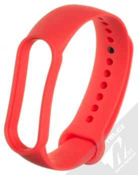1Mcz Silikonový sportovní řemínek pro Xiaomi Mi Band 5, Mi Band 6, Mi Band 7 červená (red)