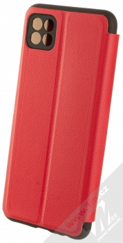 1Mcz Smart View TPU flipové pouzdro pro Samsung Galaxy A22 5G červená (red) zezadu