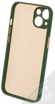 1Mcz Solid Bumper ochranný kryt pro Apple iPhone 13 tmavě zelená (dark green) zepředu