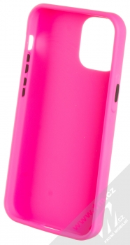 1Mcz Solid TPU ochranný kryt pro Apple iPhone 12 mini sytě růžová (hot pink) zepředu