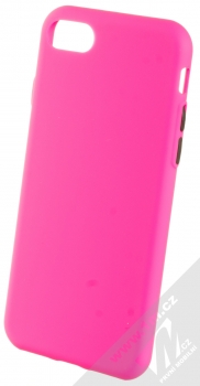1Mcz Solid TPU ochranný kryt pro Apple iPhone 7, iPhone 8, iPhone SE (2020) sytě růžová (hot pink)