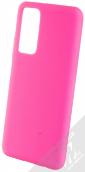 1Mcz Solid TPU ochranný kryt pro Huawei P Smart (2021) sytě růžová (hot pink)