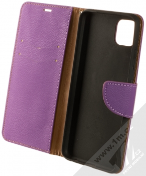 1Mcz Stranding Book flipové pouzdro pro Samsung Galaxy A22 5G fialová (violet) otevřené