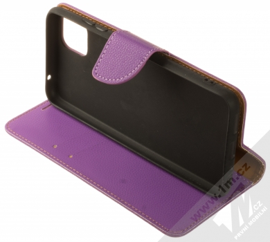 1Mcz Stranding Book flipové pouzdro pro Samsung Galaxy A22 5G fialová (violet) stojánek