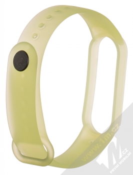 1Mcz Translucent Color Silikonový sportovní řemínek pro Xiaomi Mi Band 5, Mi Band 6 zelená průhledná (green translucent) zezadu