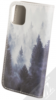1Mcz Trendy Book Temný les v mlze 1 flipové pouzdro pro Apple iPhone 12 mini šedá (grey) zezadu