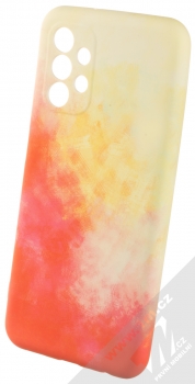 1Mcz Trendy Olejomalba Skinny TPU ochranný kryt pro Samsung Galaxy A13 4G béžová růžová (beige pink)