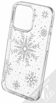 1Mcz Trendy Sněhová vánice TPU ochranný kryt pro Apple iPhone 13 Pro průhledná (transparent)