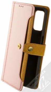 1Mcz Unique Card Book flipové pouzdro pro Samsung Galaxy A32 5G, Galaxy M32 5G růžová (pink)