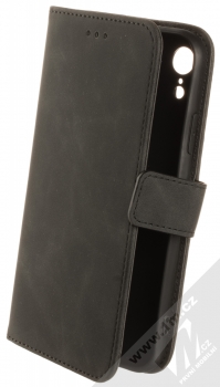 1Mcz Velvet Book flipové pouzdro pro Apple iPhone XR černá (black)