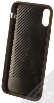 1Mcz WoodPlate TPU ochranný kryt pro Apple iPhone X, iPhone XS mahagonově hnědá (mahogany brown) zepředu
