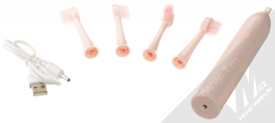 1Mcz X-3 Sonický elektrický zubní kartáček růžová (pink) balení