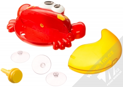 1Mcz YJ8001 Bubble Krab bublinkovač do vany červená žlutá (red yellow) balení