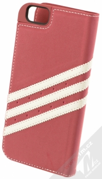 Adidas Booklet Case Suede flipové pouzdro pro Apple iPhone 6, iPhone 6S (BA5666) červeno bílá (red white) zezadu