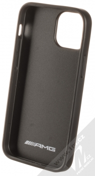 AMG Debossed Lines ochranný kryt z pravé kůže pro Apple iPhone 13 mini (AMHCP13SGSEBK) černá (black) zepředu