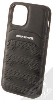 AMG Debossed Lines ochranný kryt z pravé kůže pro Apple iPhone 13 mini (AMHCP13SGSEBK) černá (black)