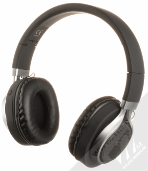 ART AP-B04-S Bluetooth Stereo headset černá stříbrná (black silver) zezadu