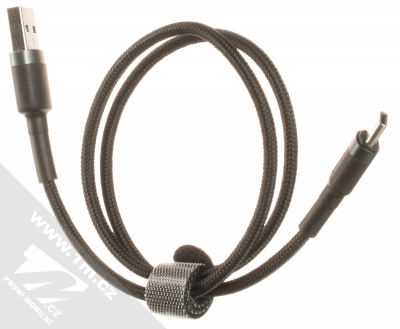 Baseus Cafule Cable opletený USB kabel délky 50cm s USB Type-C konektorem (CATKLF-AG1) šedá černá (grey black) komplet