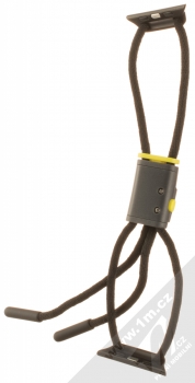 Baseus Lockable Rope Strap sportovní provázkový řemínek pro Apple Watch 42mm, Watch 44mm, Watch 45mm (LBAPWA4-BGY) šedá žlutá (grey yellow) na délku