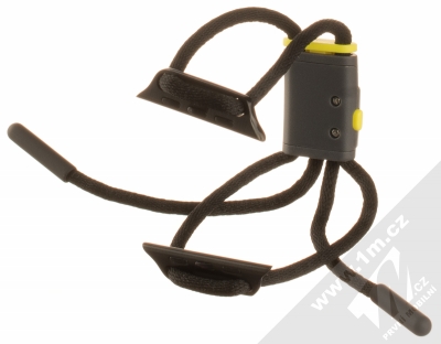 Baseus Lockable Rope Strap sportovní provázkový řemínek pro Apple Watch 42mm, Watch 44mm, Watch 45mm (LBAPWA4-BGY) šedá žlutá (grey yellow)