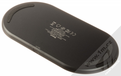 Baseus Simple Pro 2in1 Wireless Charger podložka pro bezdrátové nabíjení (WXJK-CA02) černá průhledná (black transparent) zezadu