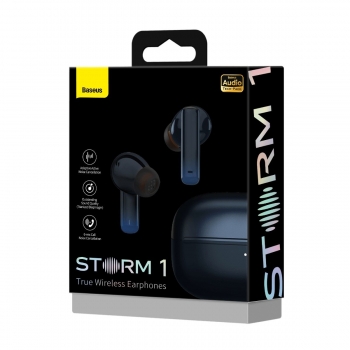 Baseus Storm 1 TWS Bluetooth stereo sluchátka (NGTW140201) černá (black)