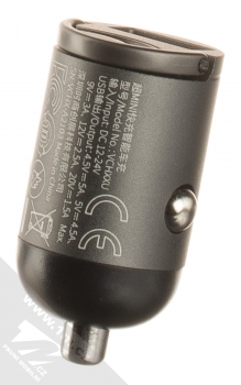 Baseus Tiny Star Car Chager nabíječka do auta s USB výstupem (VCHX-A0G) šedá (grey) zezadu