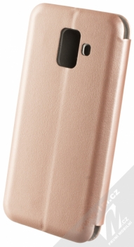 Beeyo Book Diva flipové pouzdro pro Samsung Galaxy A6 (2018) růžově zlatá (rose gold) zezadu