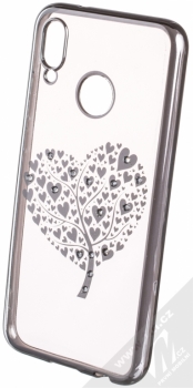 Beeyo Hearts Tree pokovený ochranný kryt pro Huawei P20 Lite stříbrná průhledná (silver transparent)