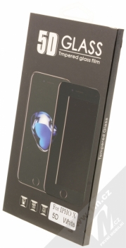 Blue Star 5D Tempered Glass ochranné tvrzené sklo na kompletní displej pro Apple iPhone X bílá (white) krabička