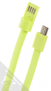 Blue Star Bracelet malý USB kabel s USB Type-C konektorem ve formě náramku na ruku zelená (green) konektory
